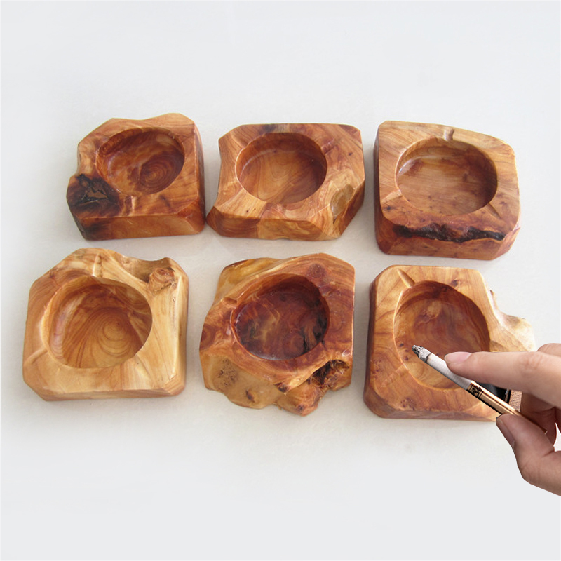 Office Table Accessories Unique - Уникальный пепельница из натурального дерева неправильной
