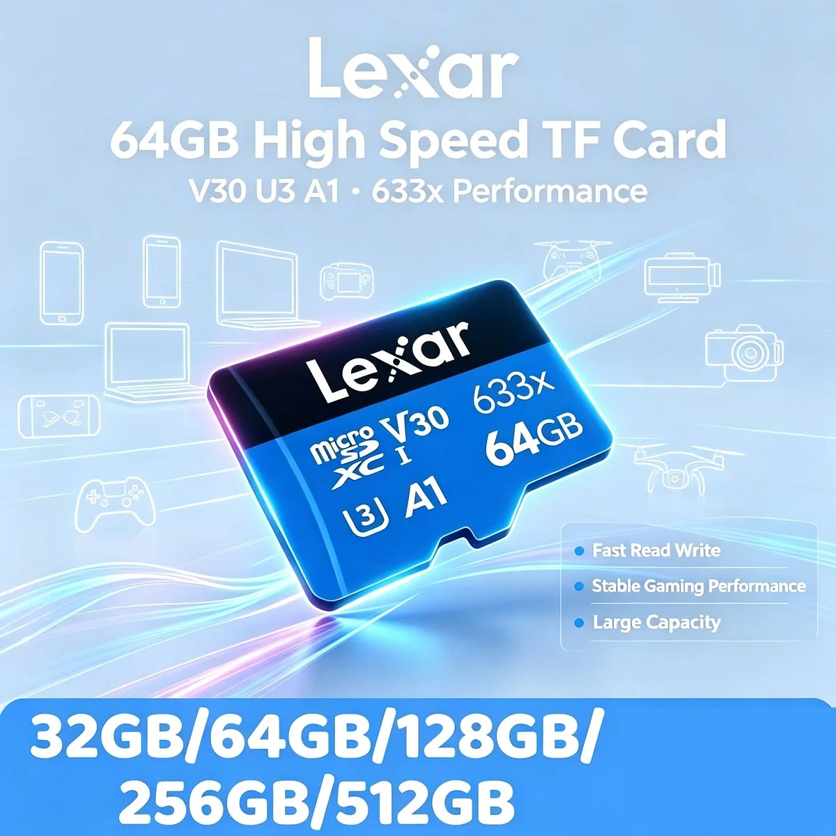 Microsd Card Tablet - Оригинальная карта памяти Lexar 633x Micro