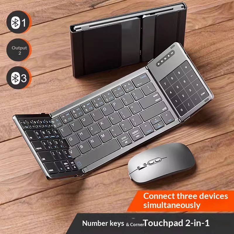 Bluetooth Trackpad - Беспроводная Bluetooth-клавиатура Mengzu Tri Fold с