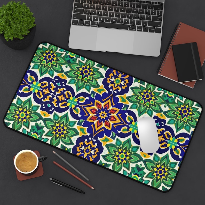 Office Table Accessories Unique - Красочный коврик для стола с цветочным